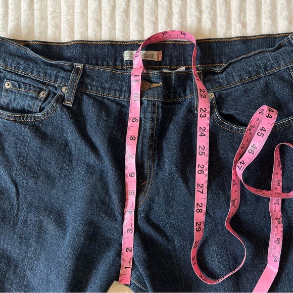 Levi’s 503 women straight leg Dk blue jean zip front, High rise, 5 pocket Sz 16 - Picture 15 of 16